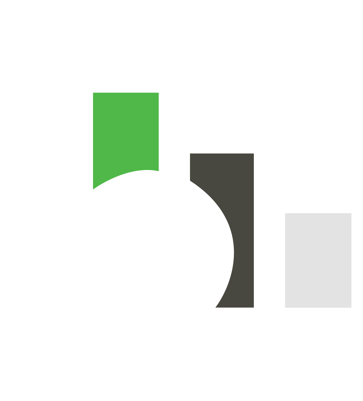 magnify glass with 3 people on elevated podiums.